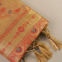 Mira Cotton Taupe Saree