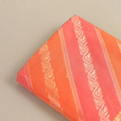 Kaaya Cotton Orange Pink Saree