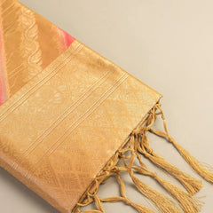Kaaya Cotton Gold Pink Saree