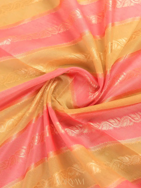 Kaaya Cotton Gold Pink Saree