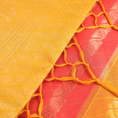 Kaaya Cotton Yellow Pink Saree