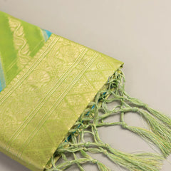 Kaaya Cotton Green Blue Saree