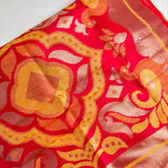 Patola Linen Yellow Saree