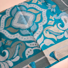 Patola Linen Cream Saree