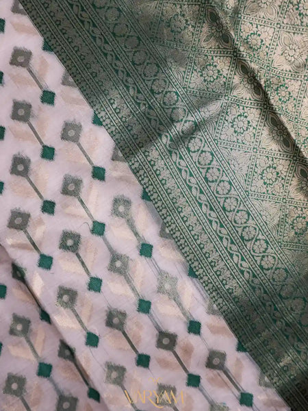 Kashmiri Handloom Green Saree
