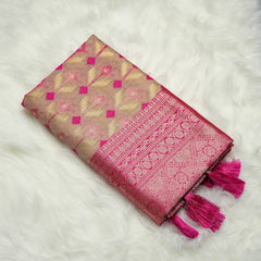 Kashmiri Handloom Pink Saree