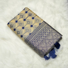 Kashmiri Handloom Violet Saree