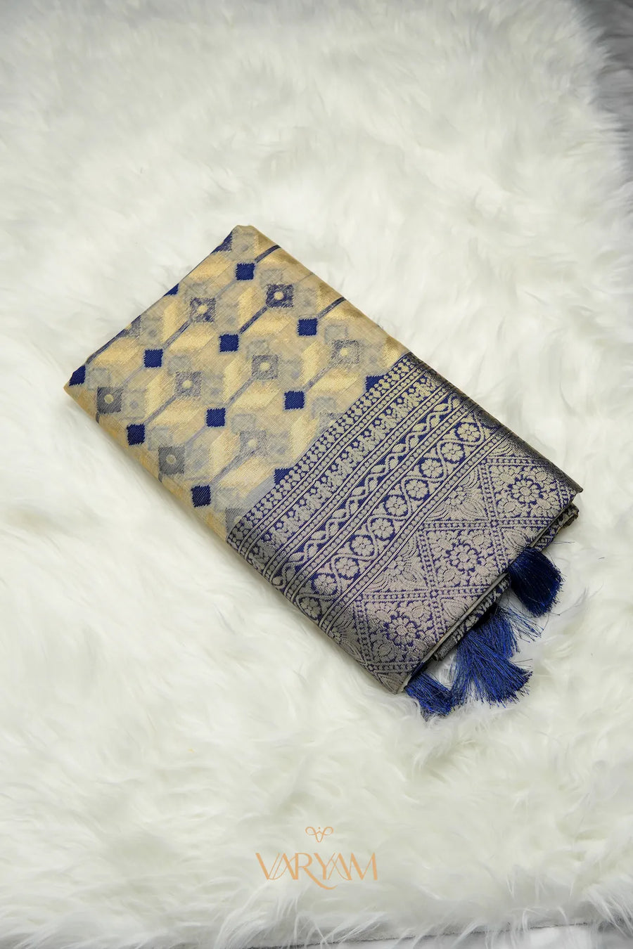 Kashmiri Handloom Violet Saree