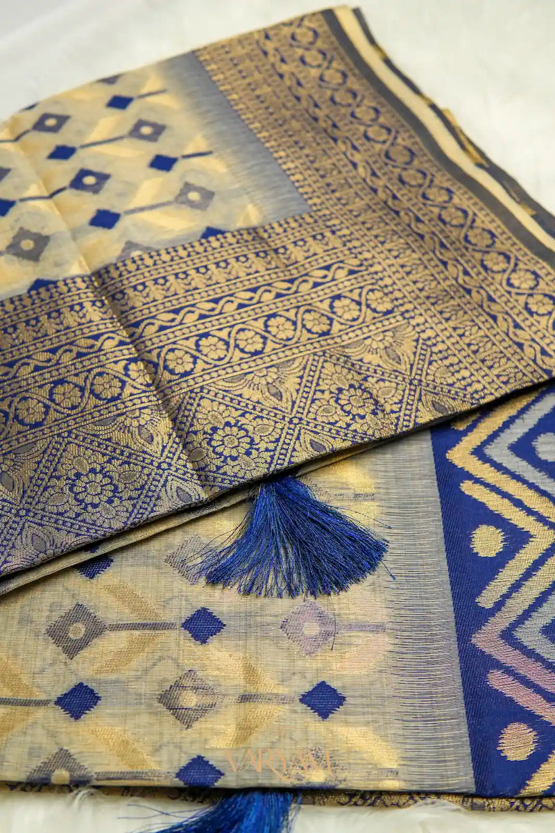 Kashmiri Handloom Violet Saree