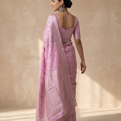 Mina Cotton Baby Pink Saree