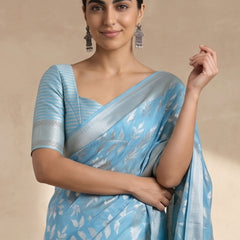 Mina Cotton Blue Saree