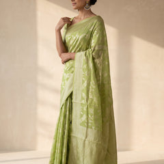 Mina Cotton Green Saree