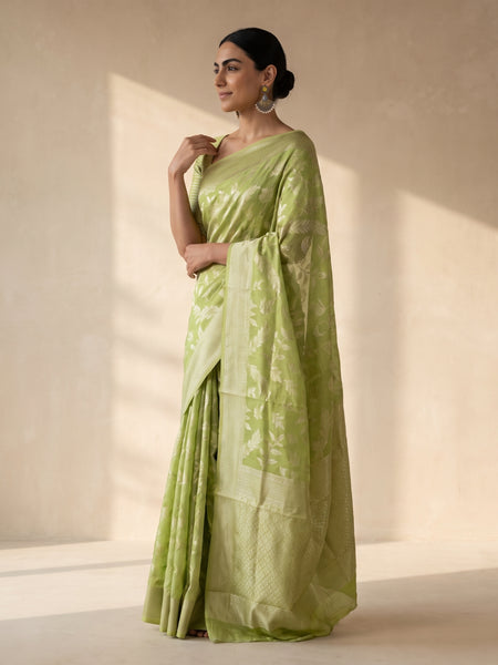 Mina Cotton Green Saree