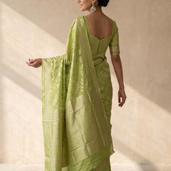 Mina Cotton Green Saree