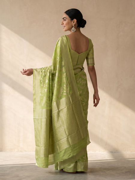 Mina Cotton Green Saree