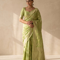 Mina Cotton Green Saree