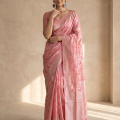 Mina Cotton Pink Saree