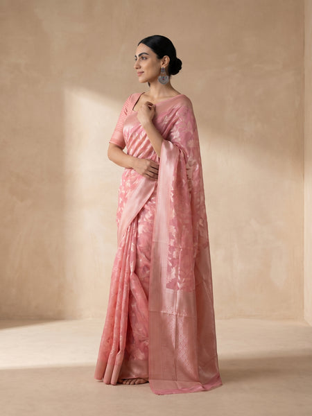 Mina Cotton Pink Saree