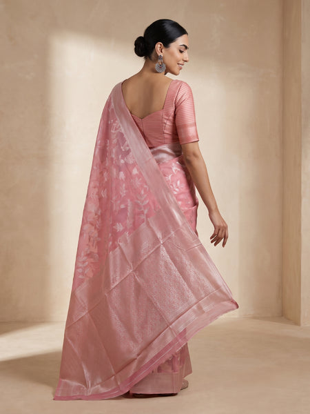 Mina Cotton Pink Saree