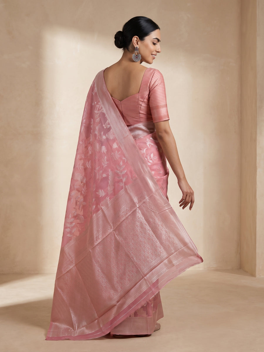 Mina Cotton Pink Saree