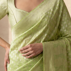 Sia Green Cotton Saree