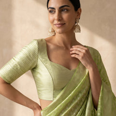 Sia Green Cotton Saree