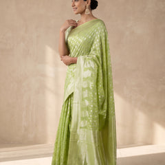Sia Green Cotton Saree