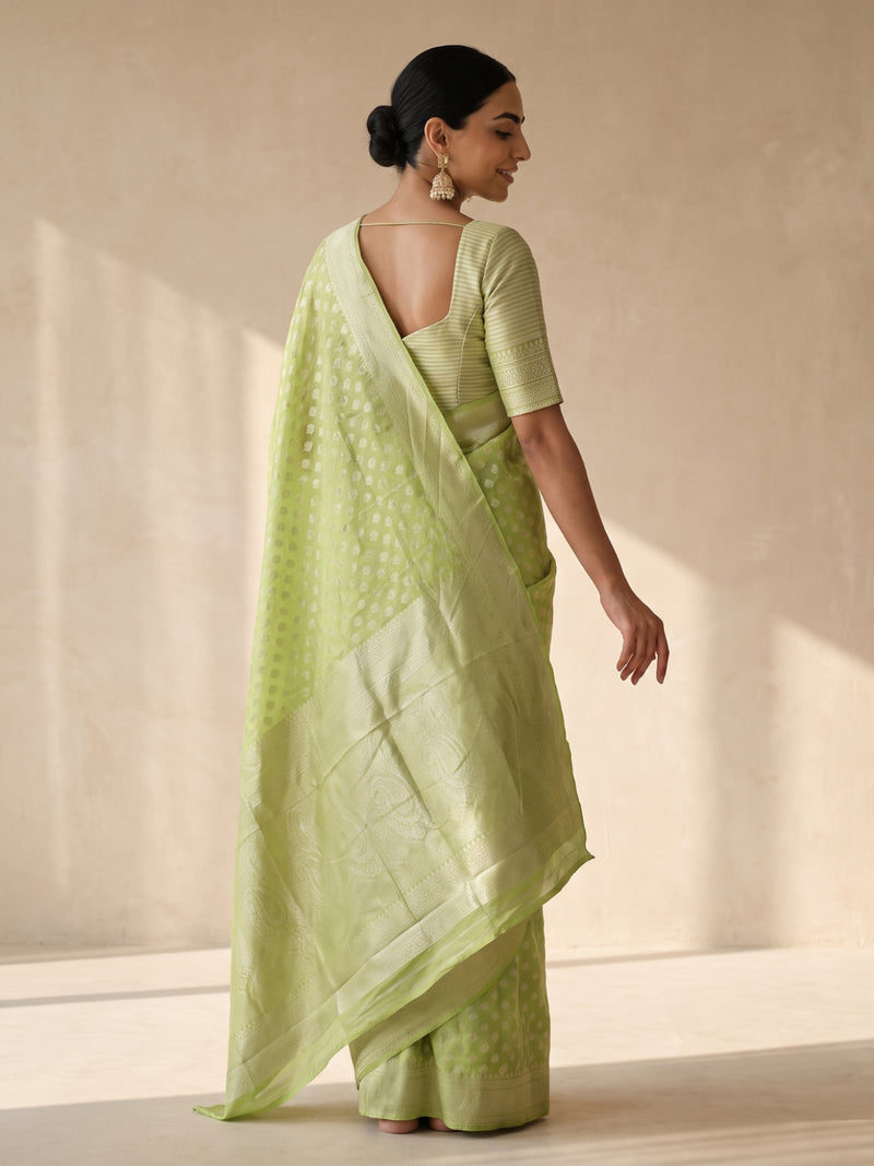 Sia Green Cotton Saree