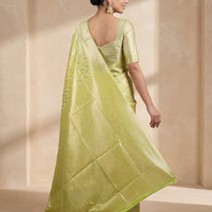 Sanna Cotton Green Saree