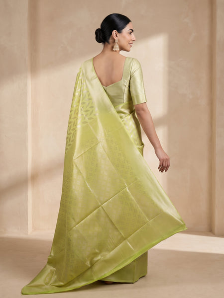 Sanna Cotton Green Saree