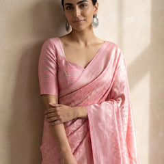Sanna Cotton Pink Saree