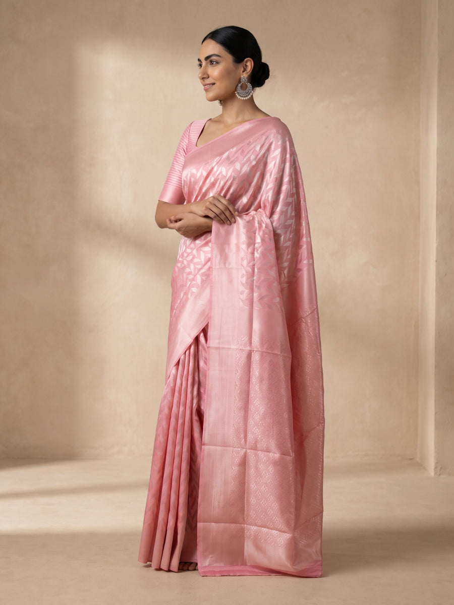 Sanna Cotton Pink Saree