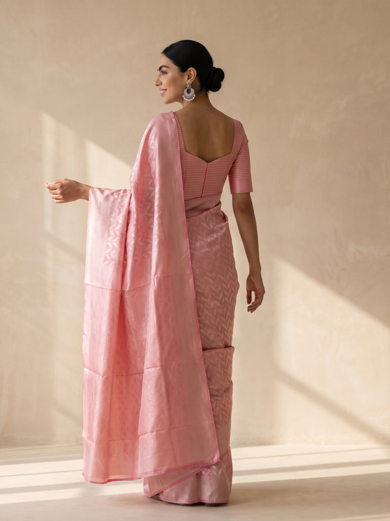 Sanna Cotton Pink Saree