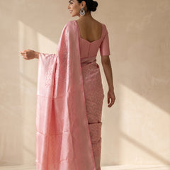 Sanna Cotton Pink Saree