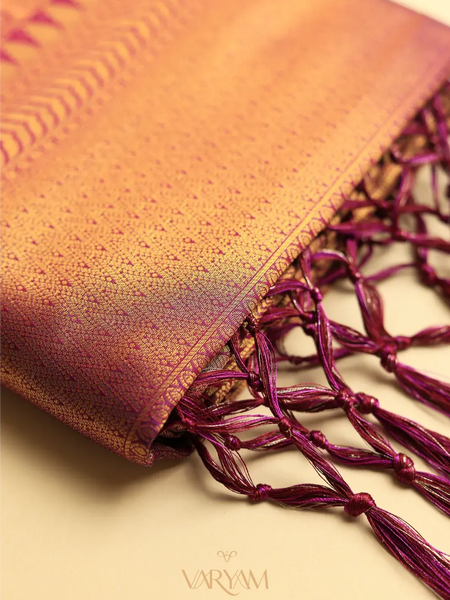 Swarna Silk Purple Gold Saree