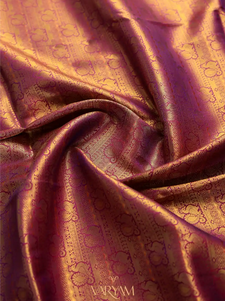 Swarna Silk Purple Gold Saree