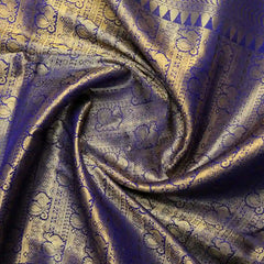 Swarna Silk Voilet Gold Saree