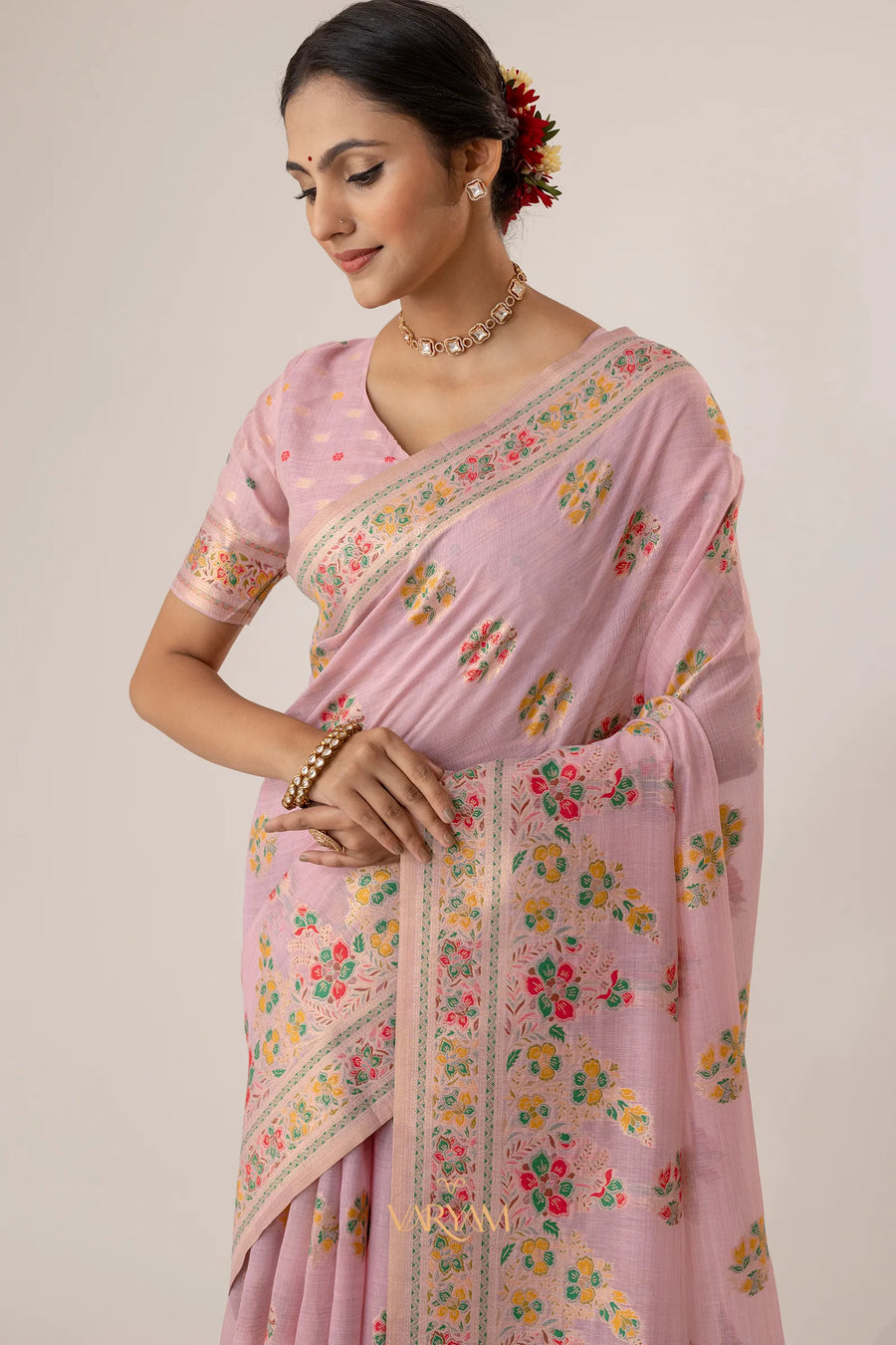 Mandira Cotton Purple Saree
