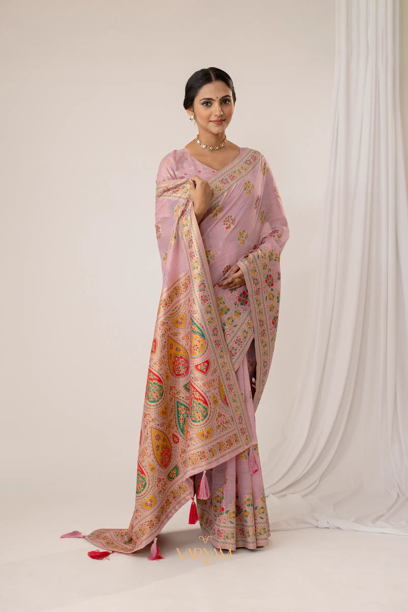 Mandira Cotton Purple Saree