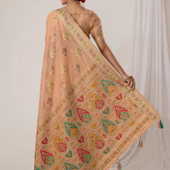 Mandira Cotton Peach Saree