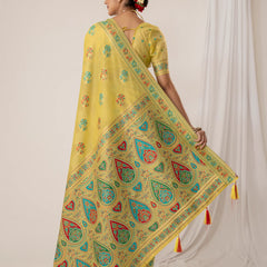 Mandira Cotton Yellow Saree