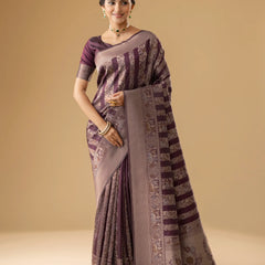 Rekha Silk Wine Saree