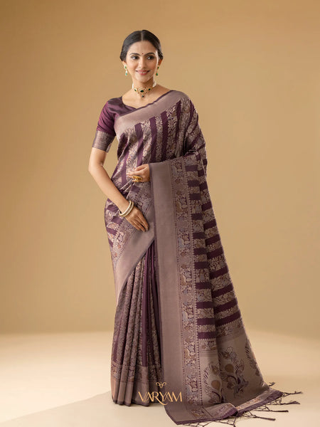 Rekha Silk Wine Saree