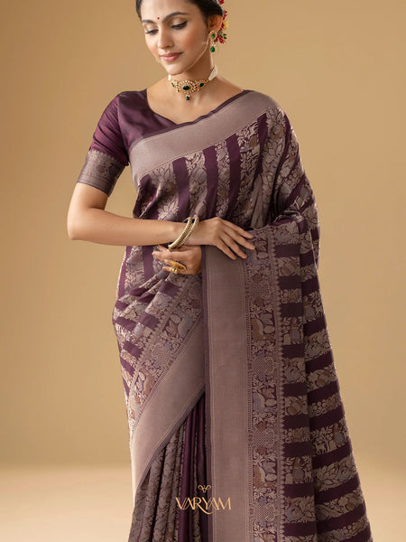 Rekha Silk Wine Saree