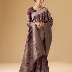 Rekha Silk Wine Saree