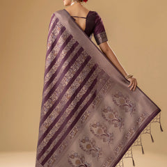 Rekha Silk Wine Saree