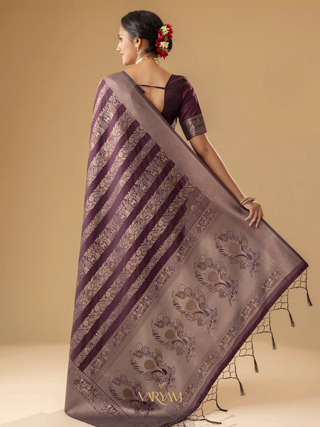 Rekha Silk Wine Saree