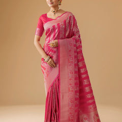 Rekha Silk Pink Saree