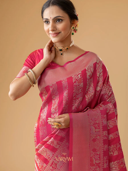 Rekha Silk Pink Saree