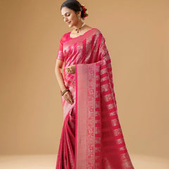 Rekha Silk Pink Saree
